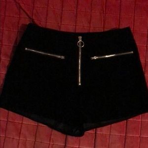 Revolve zip up shorts